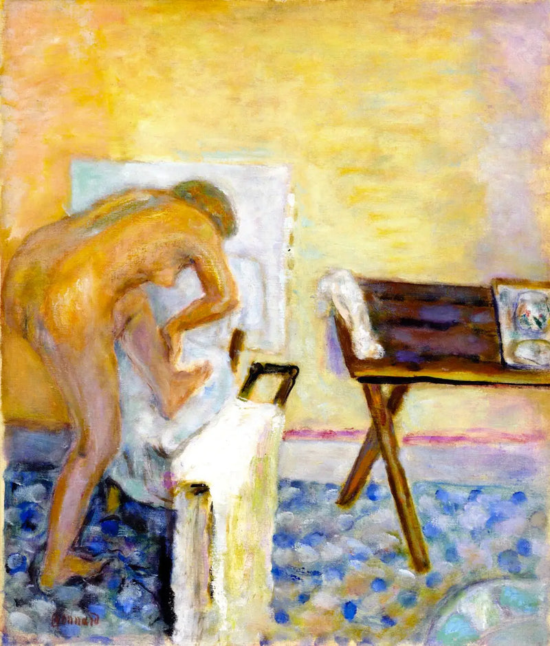 Kleiner Akt nach vorne geneigt - Pierre Bonnard