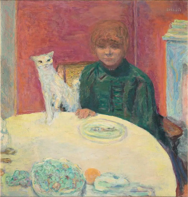 Die Frau mit der Katze - Pierre Bonnard