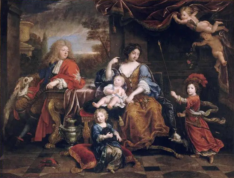 Die Familie des Großen Dauphin, Louis von Frankreich (1661-1711) - Pierre Mignard