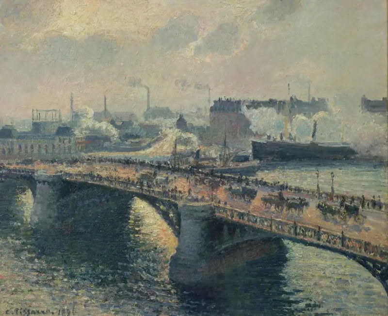 Die Brücke Boïeldieu in Rouen - Camille Pissarro