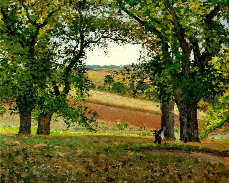 Die Kastanienbäume in Osny - Camille Pissarro