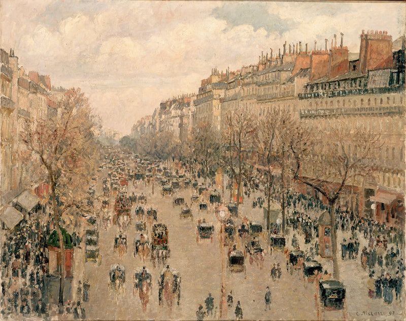 Boulevard Montmartre, Nachmittagssonne - Camille Pissarro