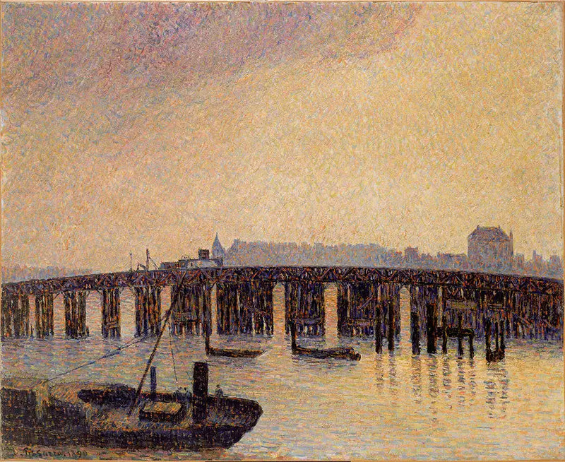 Die alte Chelsea-Brücke, London - Camille Pissarro