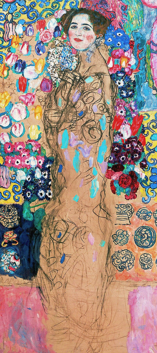 🌸🎨 Porträt von Maria Munk (unvollendet) – Gustav Klimt (um 1917–1918)