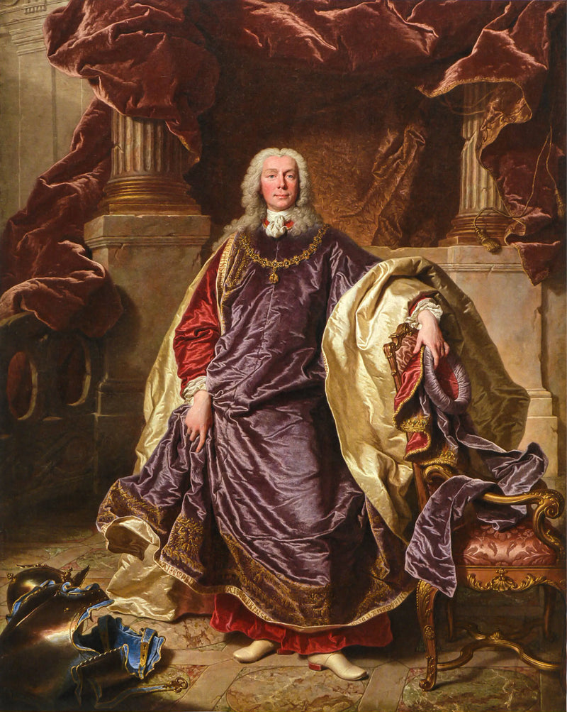 Porträt des Fürsten Joseph Wenzel I. von Liechtenstein in Gala-Uniform des Goldenen Vlies - Hyacinthe Rigaud