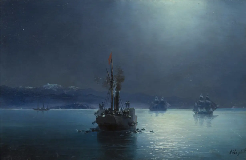 Ruhige Nacht: Armenier, die von türkischen Schiffen über Bord geworfen wurden - Ivan Aïvazovski