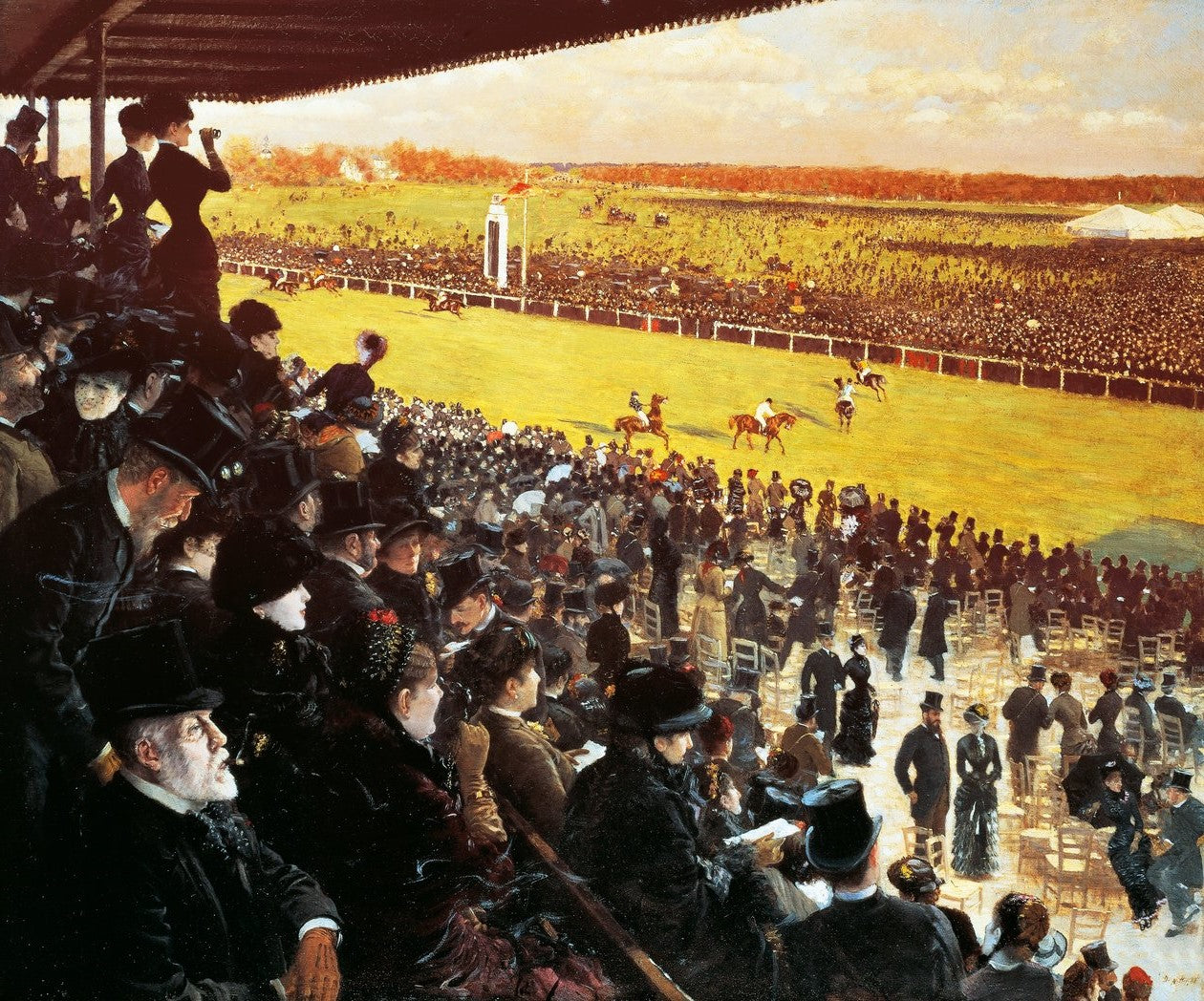 Les courses à Longchamp - II - Giuseppe De Nittis - Alpha Reproduction