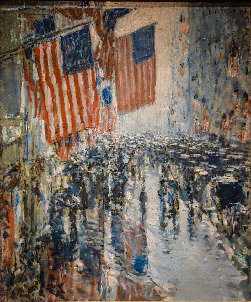 Regentag, Fifth Avenue - Childe Hassam