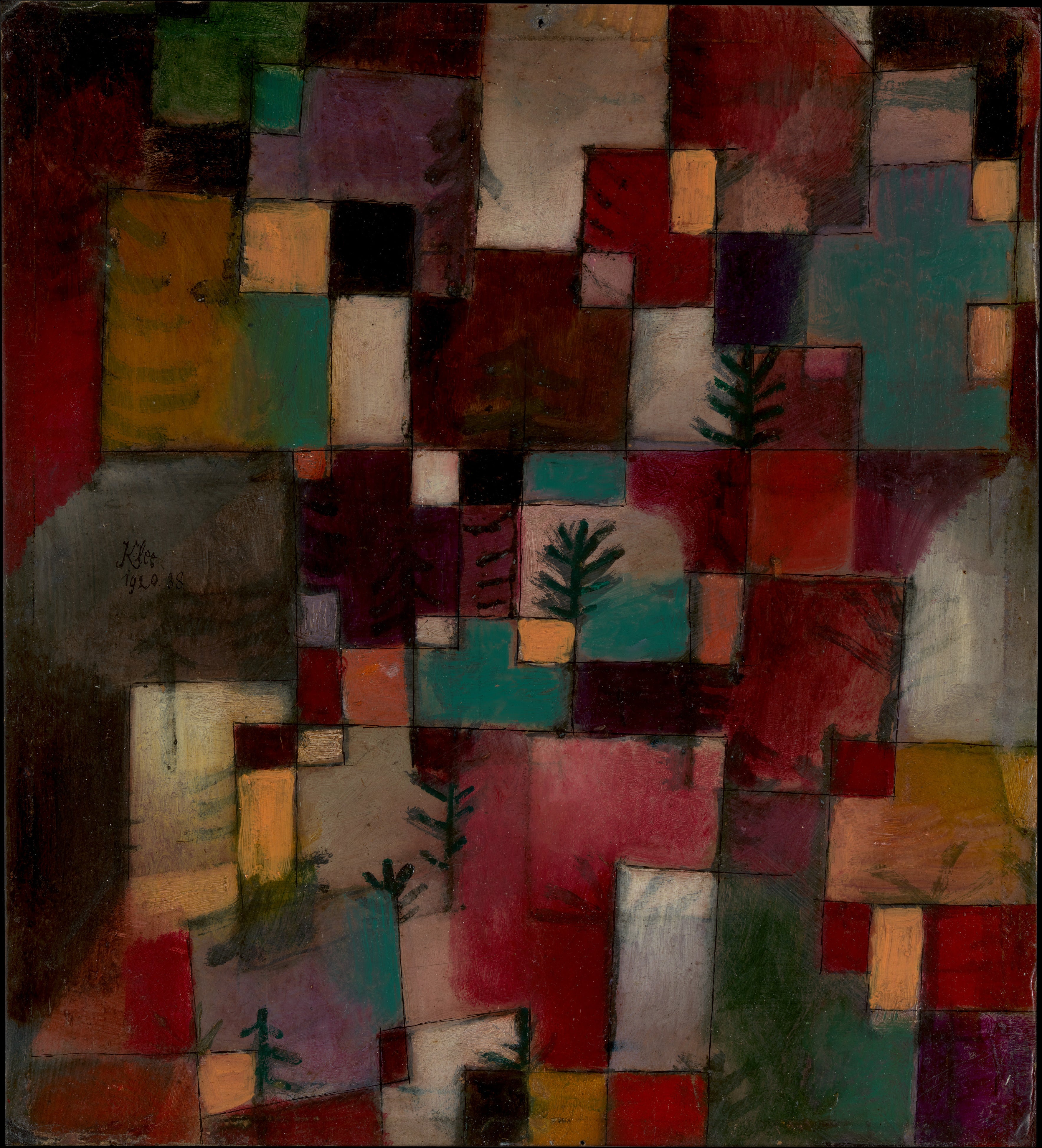 Rythmes rot-grün und violett-gelb - Paul Klee