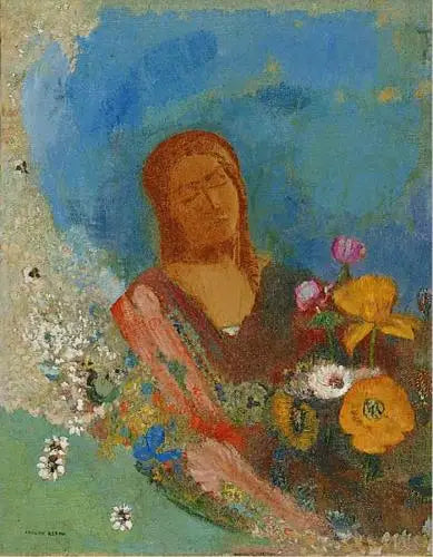 Les yeux fermés - Odilon Redon - Alpha Reproduction