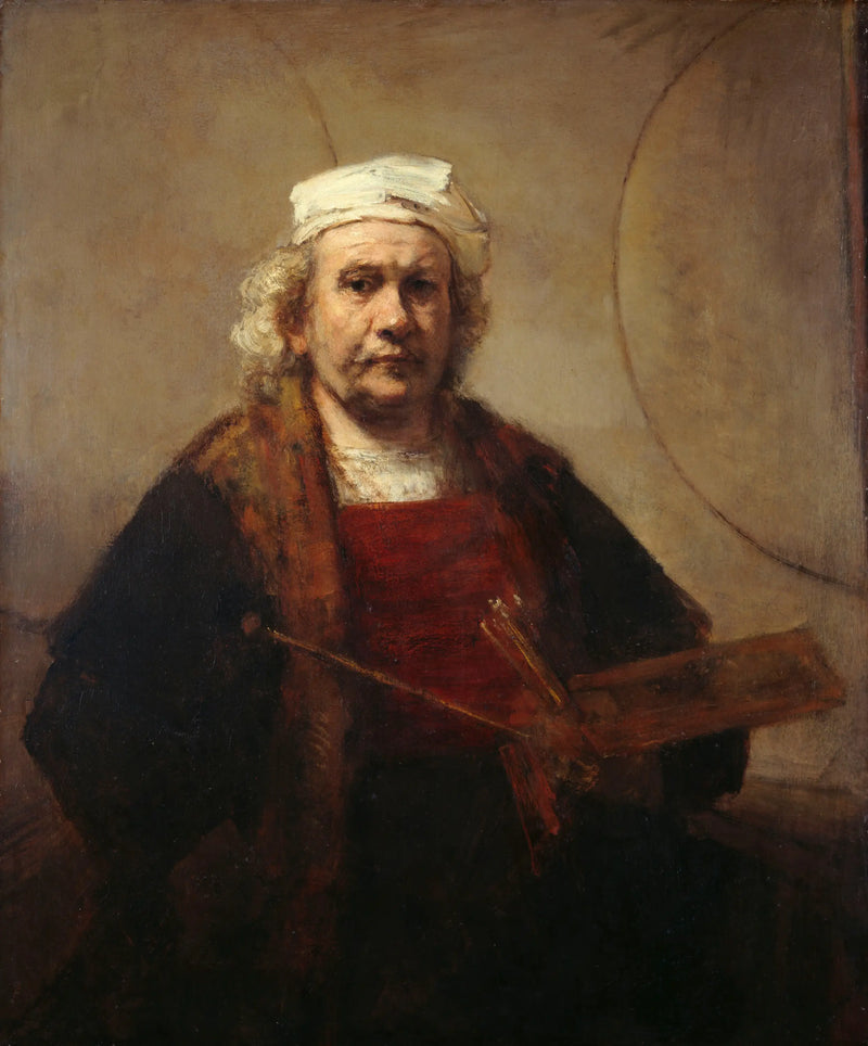 Selbstporträt mit zwei Kreisen - Rembrandt