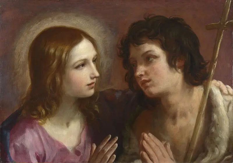Der Christus, der Johannes der Täufer küsst - Guido Reni