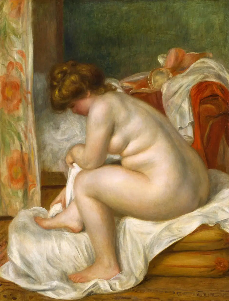 Frau nach dem Bad - Pierre-Auguste Renoir