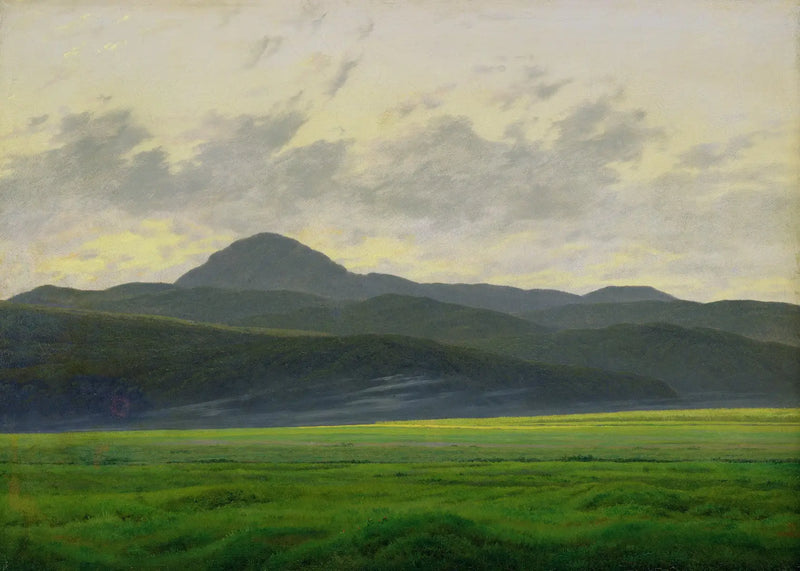 Landschaft der Berge in Böhmen - Caspar David Friedrich
