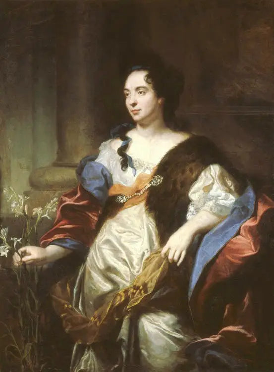 Porträt von Marie Cadenne, Ehefrau des Bildhauers Desjardins - Hyacinthe Rigaud
