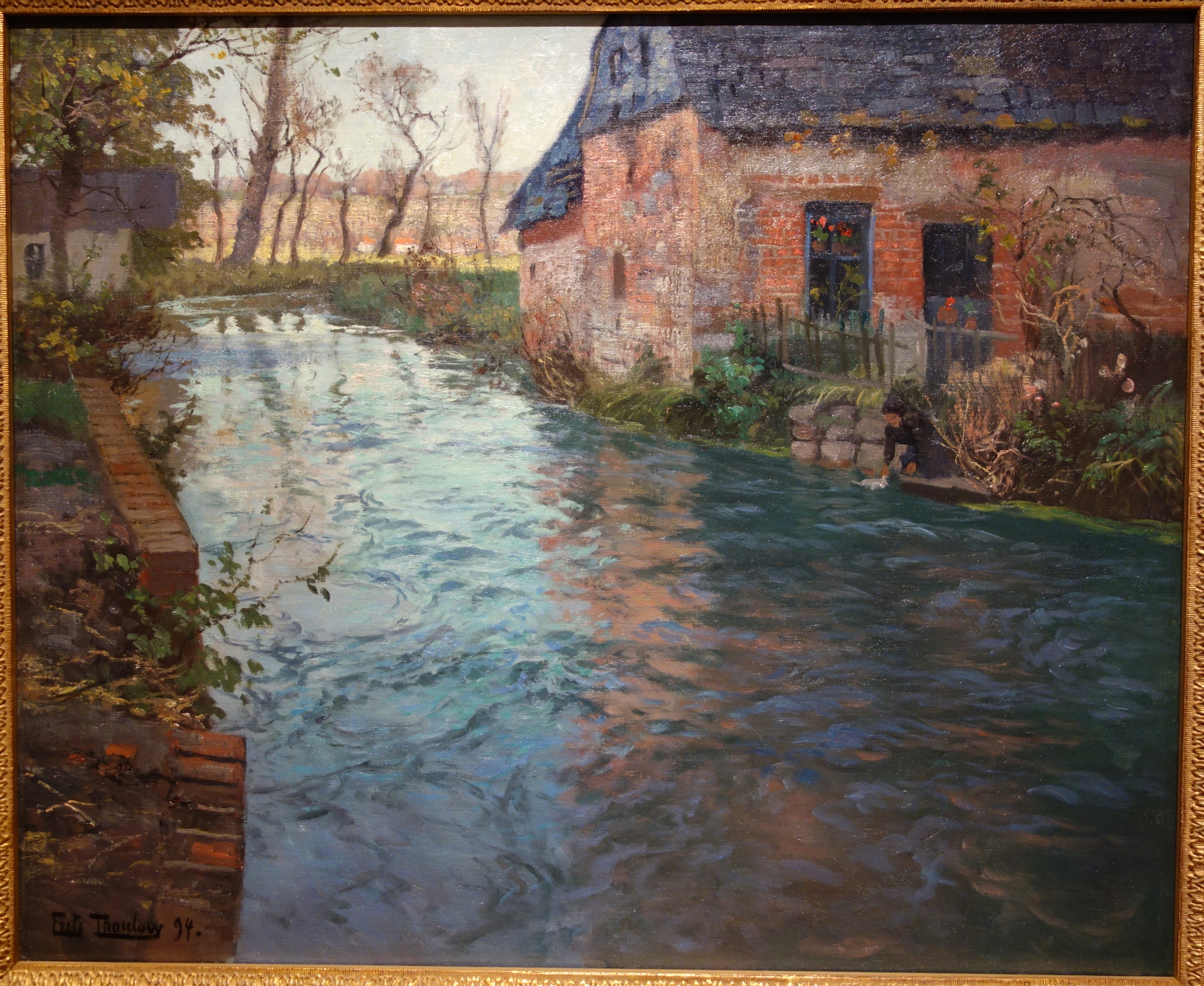 Fluss in der Normandie - Frits Thaulow