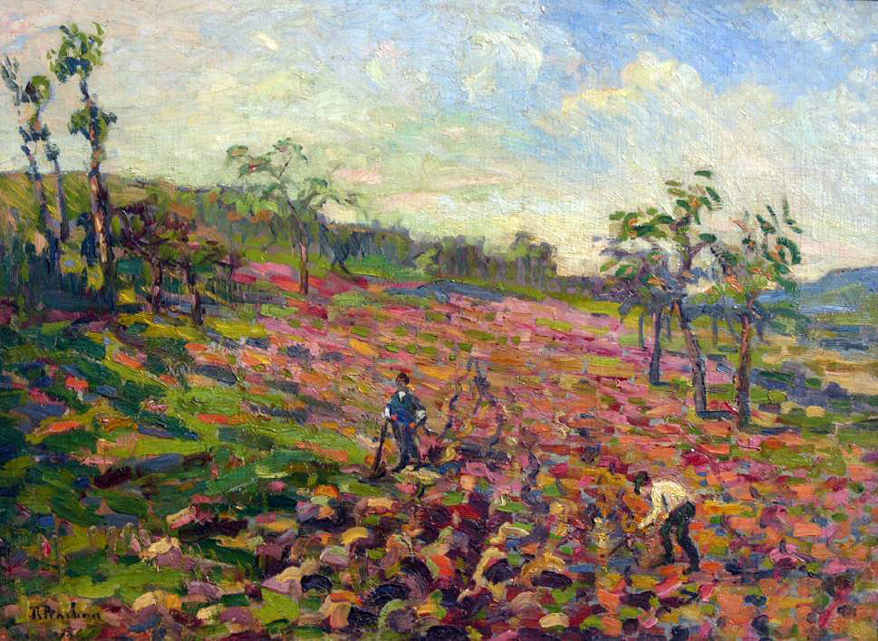 Paysans au champs - Robert Antoine Pinchon - Alpha Reproduction