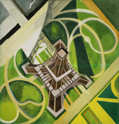 Reproduction du tableau « La Tour Eiffel et les Jardins du Champ-de-Mars - Robert Delaunay » par Alpha Reproduction en peinture à l’huile