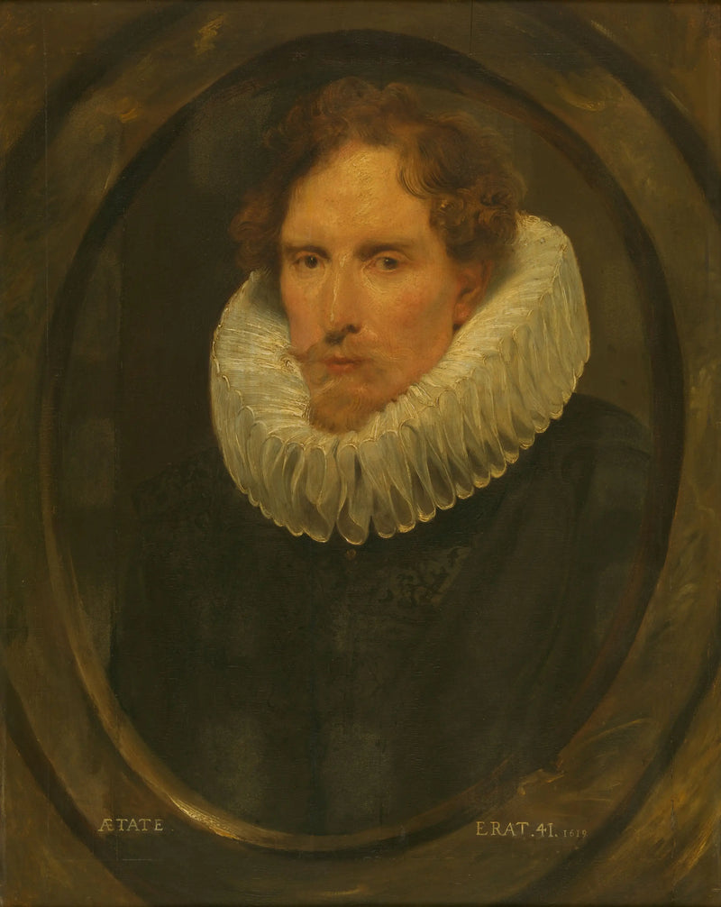 Mann in einem ovalen Rahmen - Antoine van Dyck