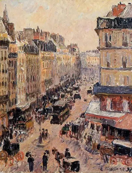 Rue Saint-Lazare, Sonneneffekt - Camille Pissarro