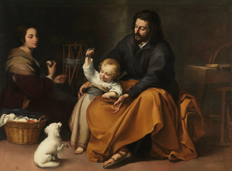 Heilige Familie mit dem kleinen Vogel - Bartolomé Esteban Murillo
