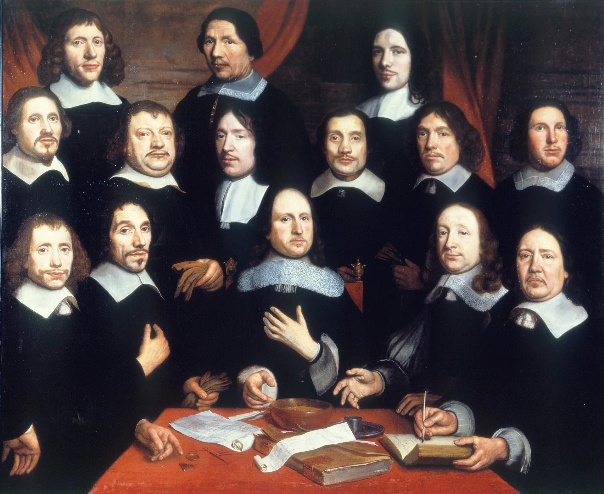 Maîtres de la Monnaie de Hollande à Dordrecht - Samuel van Hoogstraten image 1 reproduction d’œuvre d’art à l’huile