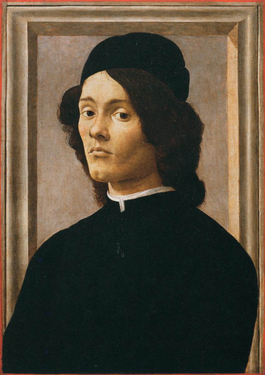 Porträt eines jungen Mannes - Sandro Botticelli