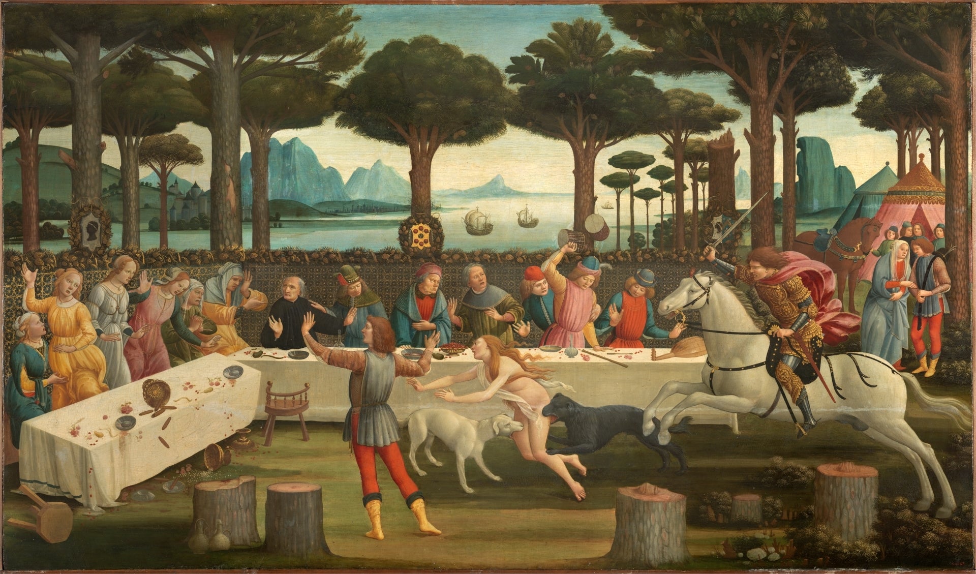 Die Geschichte von Nastagio degli Onesti - Sandro Botticelli