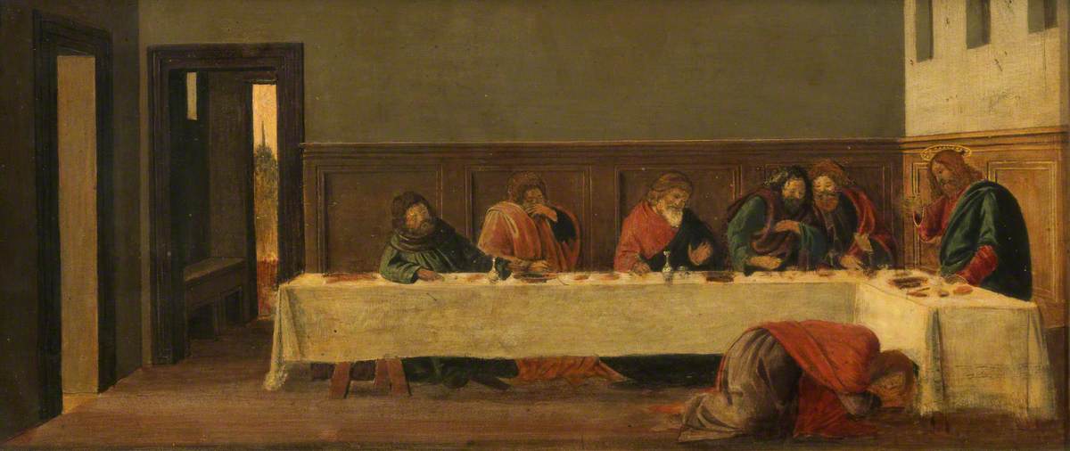 Festmahl bei Simon (Predelle, zweites Panel) - Sandro Botticelli