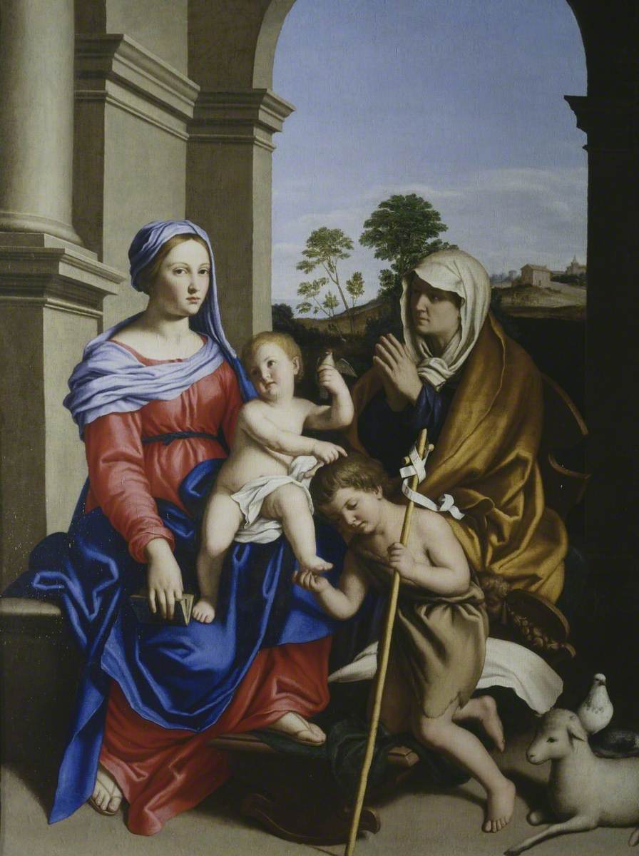 La Vierge à l'Enfant avec les saints Élisabeth et Jean-Baptiste - Giovanni Battista Salvi