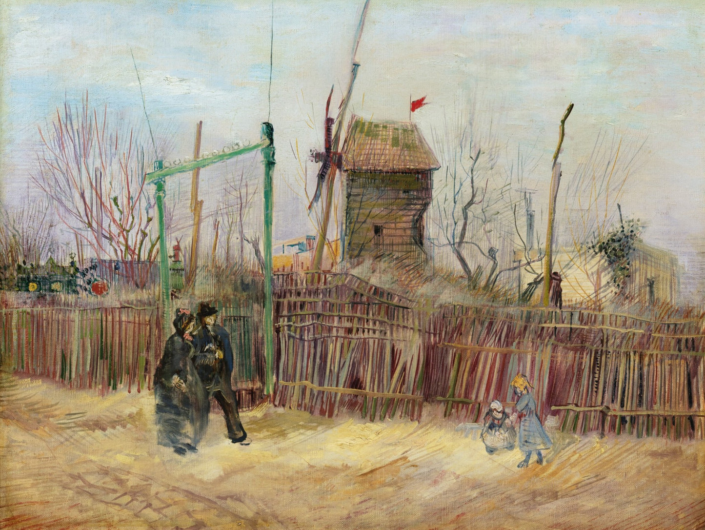 🎡Straßenszene in Montmartre Vincent van Gogh (1887)
