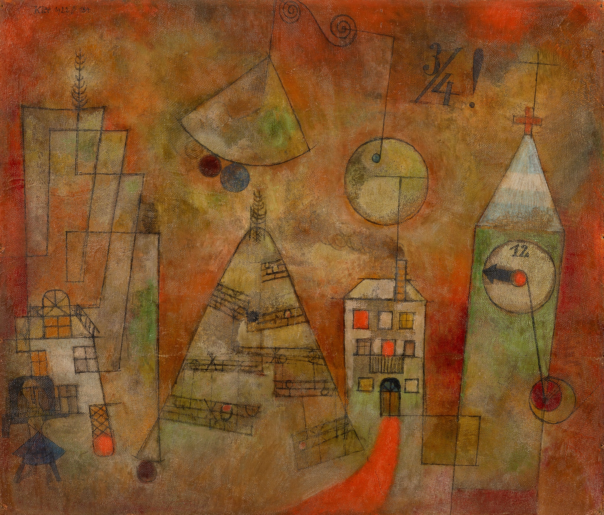 Schicksalstunde um dreiviertel zwölf, 1922 — Paul Klee