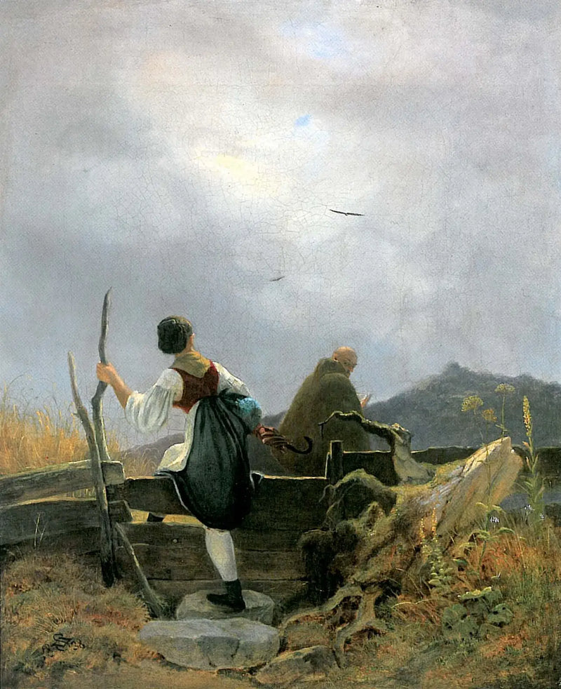 Milchkanne und Mönch - Carl Spitzweg