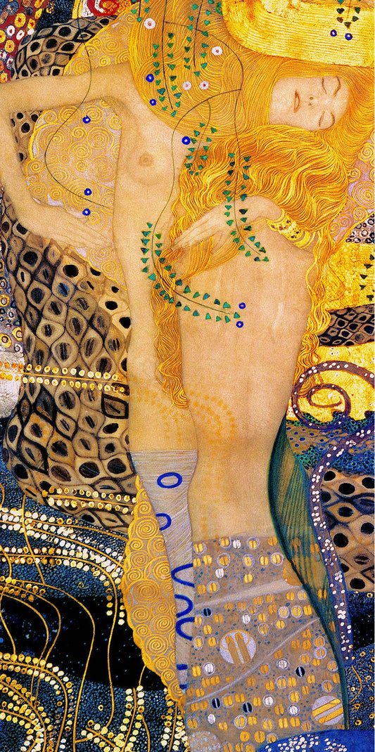 🐍✨ Wasserschlange II – Gustav Klimt (1904–1907)
