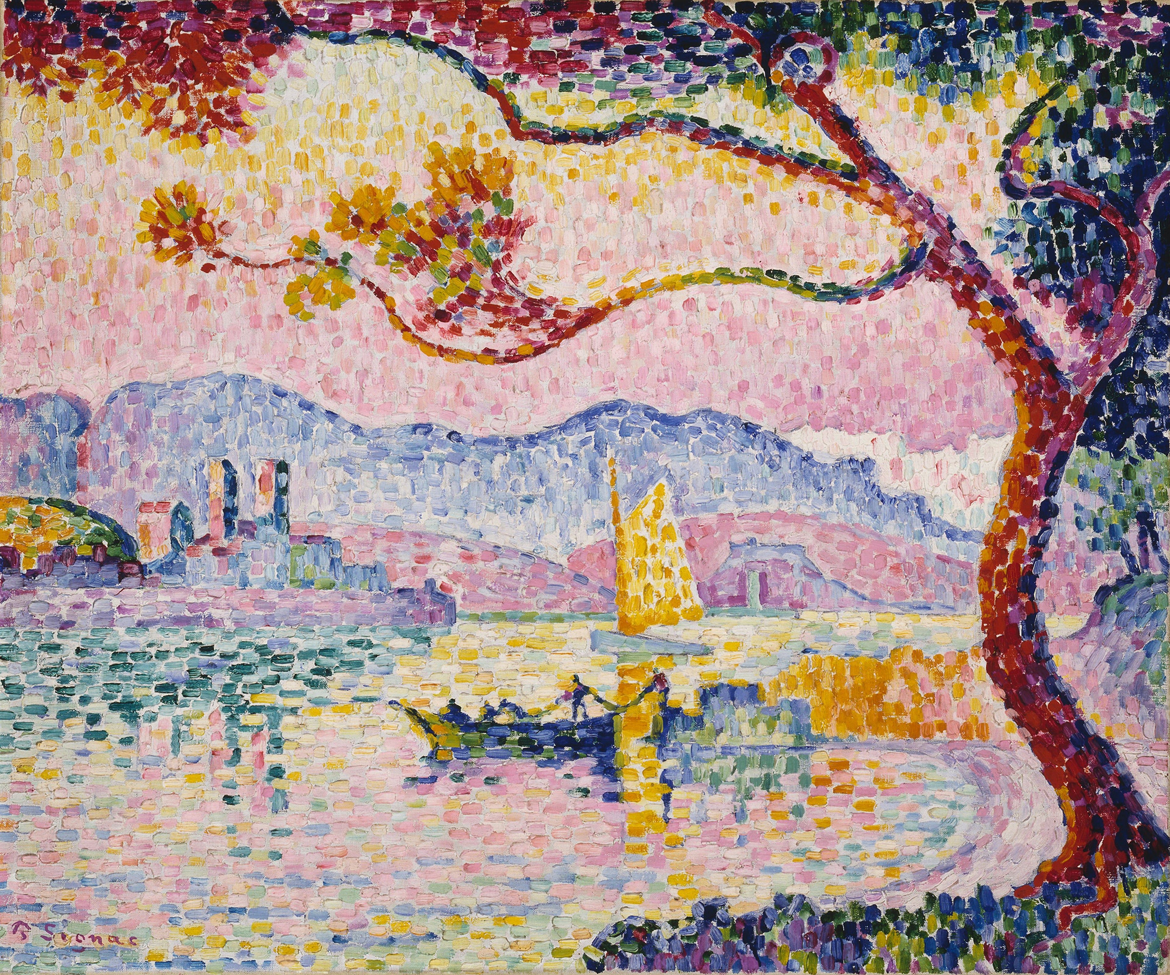 Reproduction du tableau « Antibes, Petit port de Bacon - Paul Signac » par Alpha Reproduction en peinture à l’huile