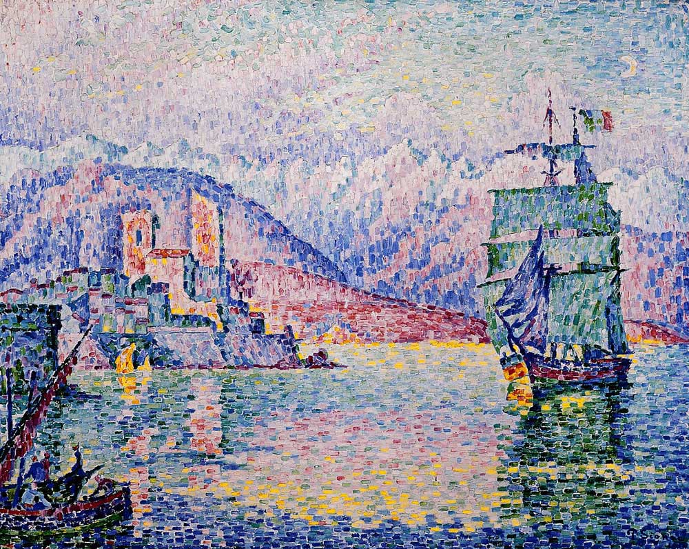 Reproduction du tableau « Antibes le soir - Paul Signac » par Alpha Reproduction en peinture à l’huile