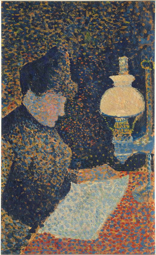 Reproduction du tableau « Femme sous la lampe - Paul Signac » par Alpha Reproduction en peinture à l’huile