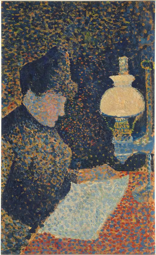 Frau unter der Lampe - Paul Signac