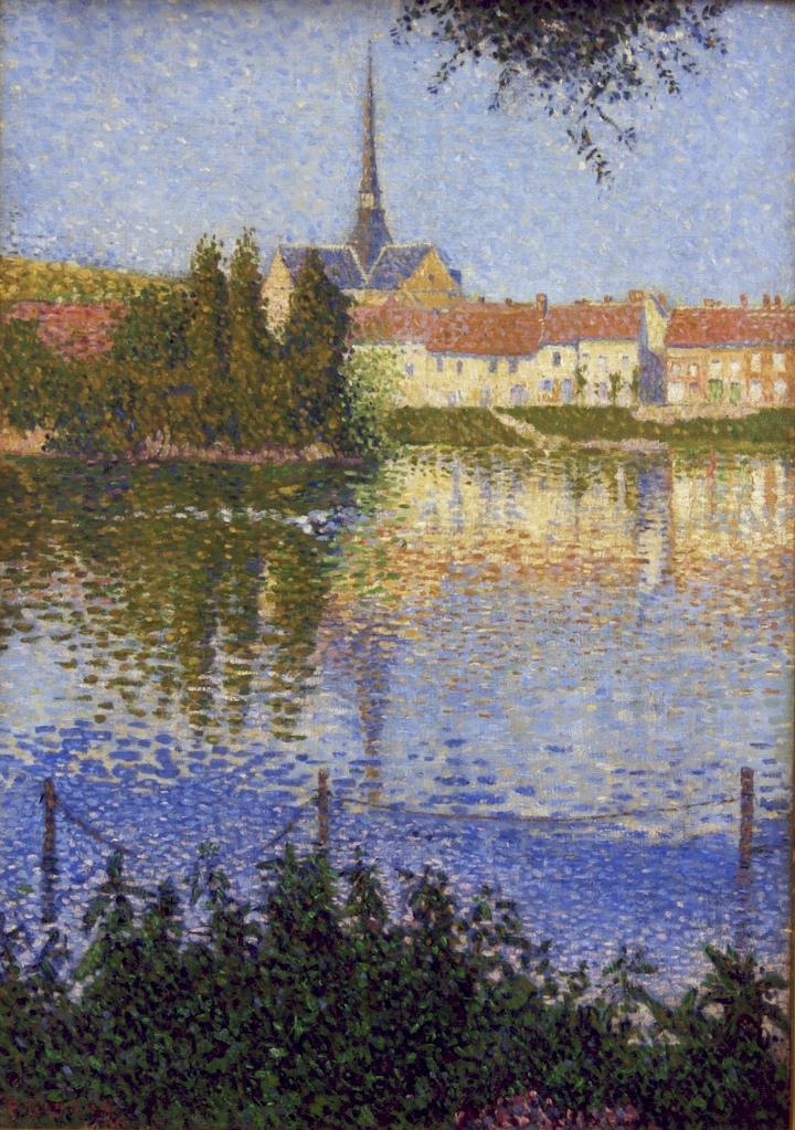 Reproduction du tableau « Les Andelys, l'île à Lucas - Paul Signac » par Alpha Reproduction en peinture à l’huile