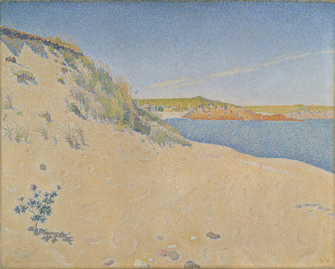 Reproduction du tableau « Plage à Saint Briac - Paul Signac » par Alpha Reproduction en peinture à l’huile