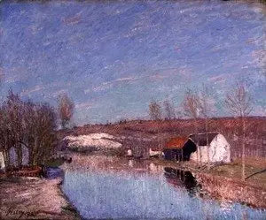 Der Loing und der Hang von Saint-Nicaise - Februar-Nachmittag - Alfred Sisley