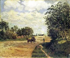 Die Straße von Mantes nach Choisy-le-Roi - Alfred Sisley