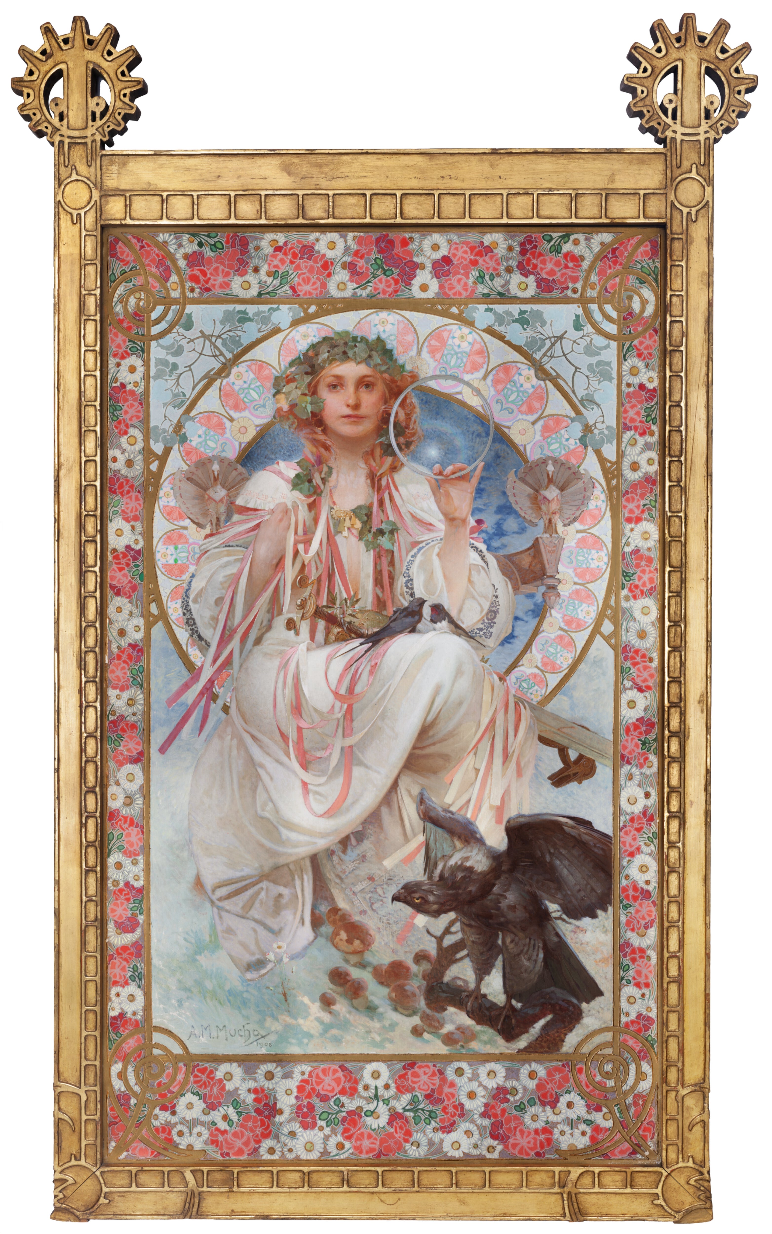 Porträt von Joséphine Crane-Bradley in Slavia - Alphonse Mucha