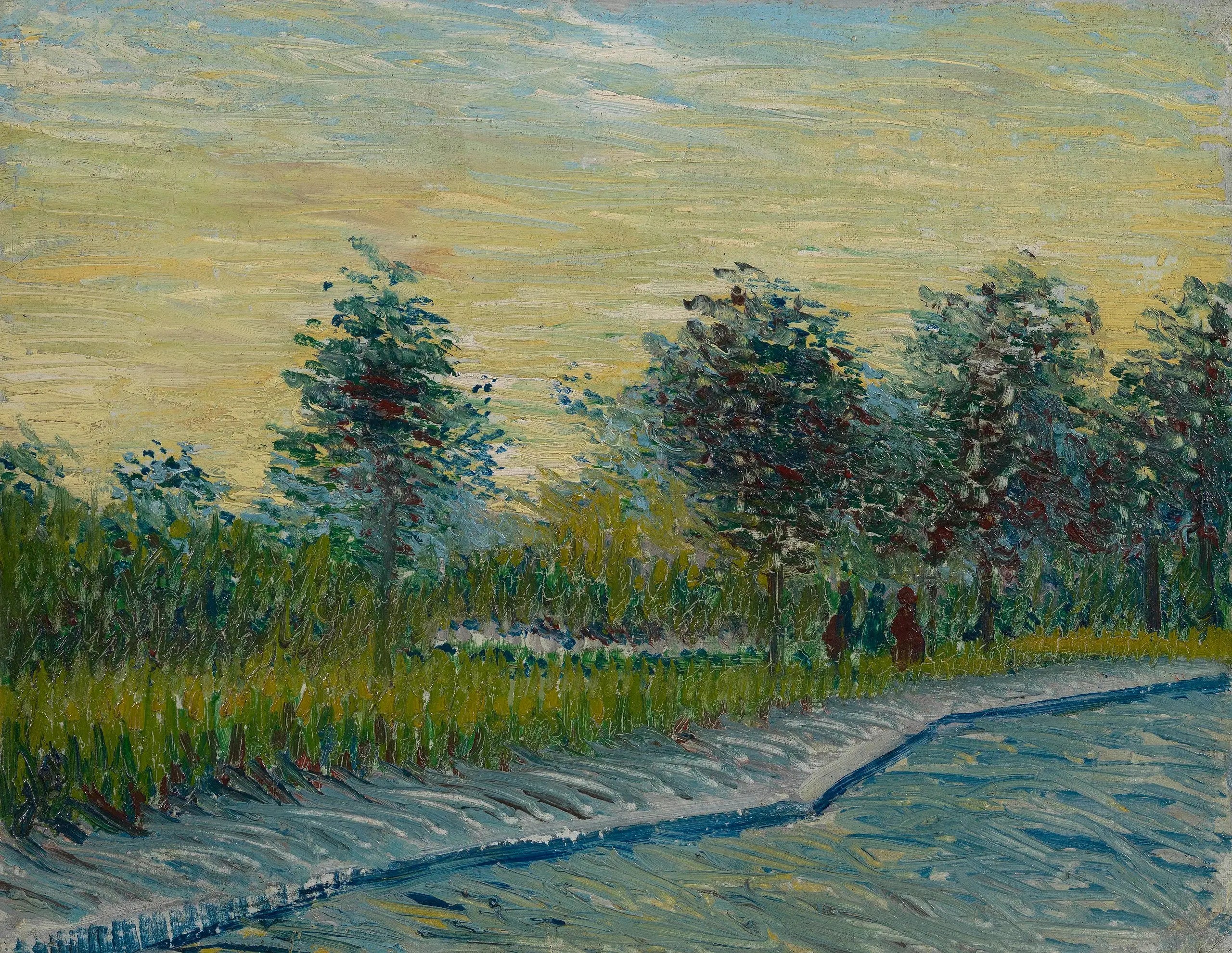 Reproduction du tableau « Square Saint-Pierre au coucher du soleil - Vincent van Gogh » par Alpha Reproduction en peinture à l’huile