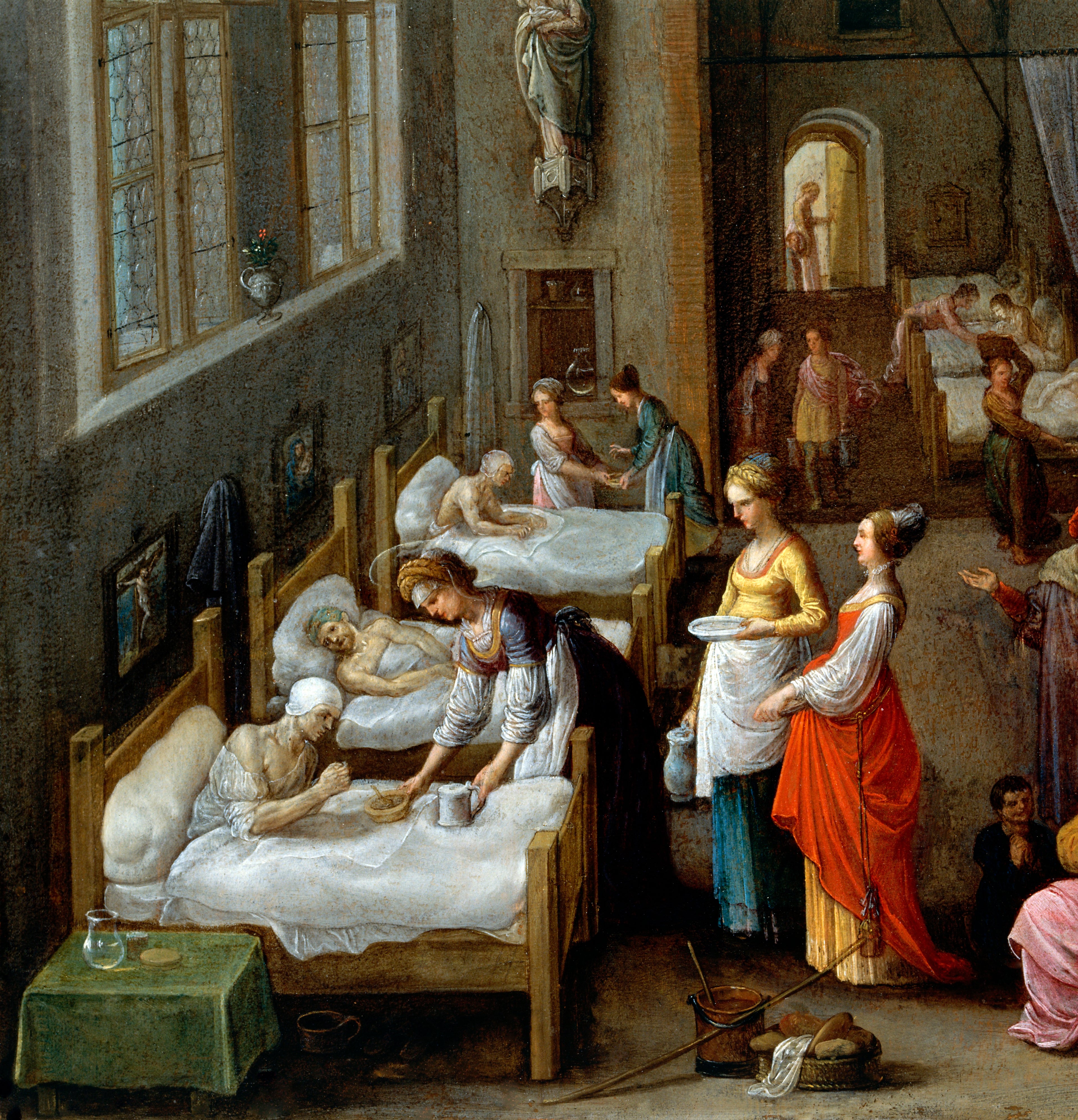 Élisabeth de Hongrie en visite à l'hôpital - Adam Elsheimer