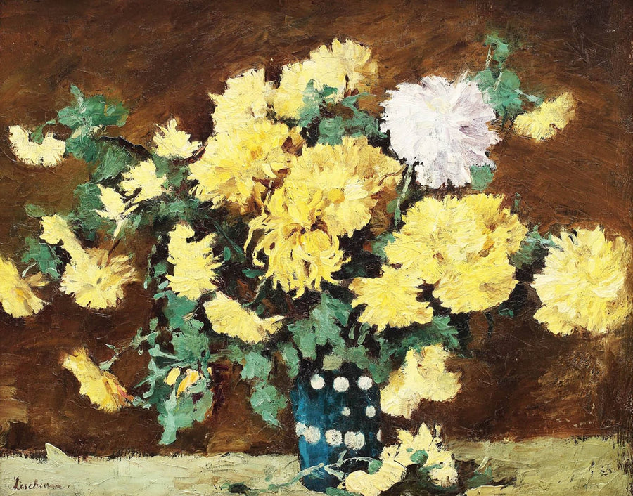 Chrysanthèmes jaunes, Ștefan Luchian, date non précisée, peinture à l’huile