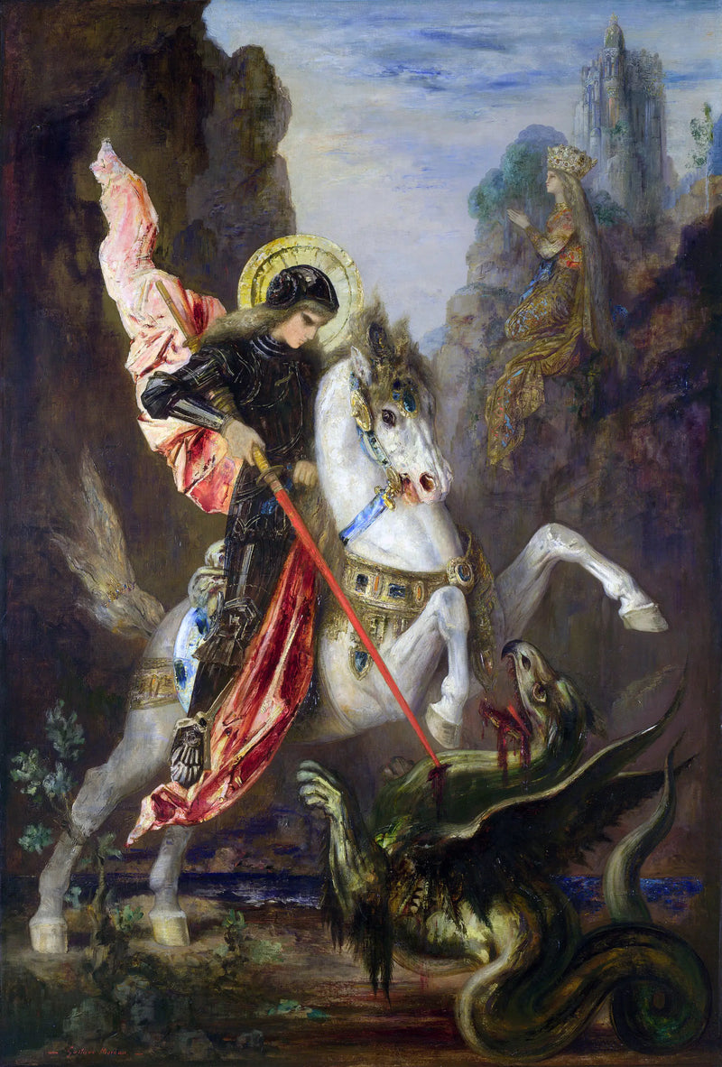 Sankt Georg und der Drache - Gustave Moreau