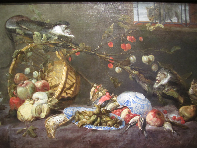 Nature morte avec des singes qui se battent - Frans Snyders