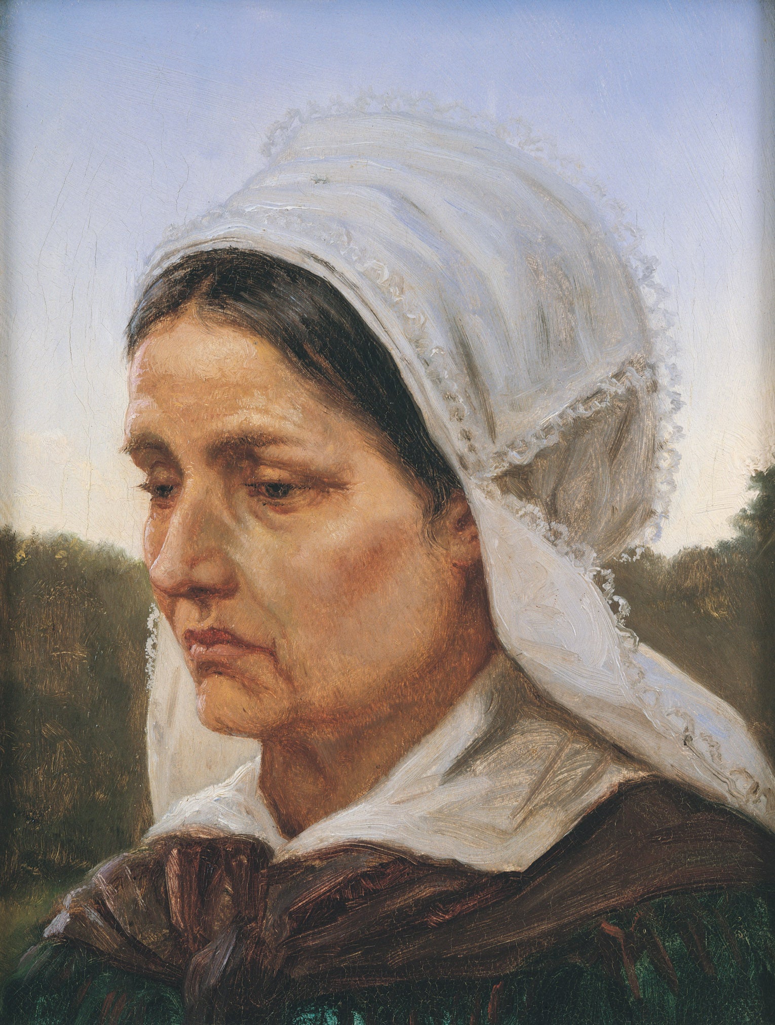 Studie einer Frau aus Arildsläge in Schweden in Festkleidung - Peder Severin Krøyer
