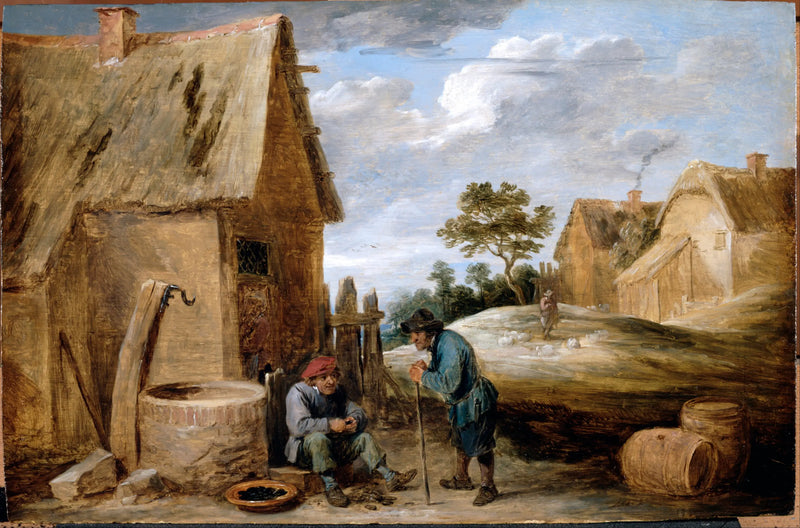 Ein Bauer, der Muscheln isst - David Teniers der Jüngere